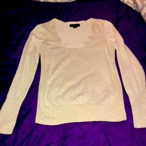 attention❣️Lady/Teen Sparkly gold & cream sweater